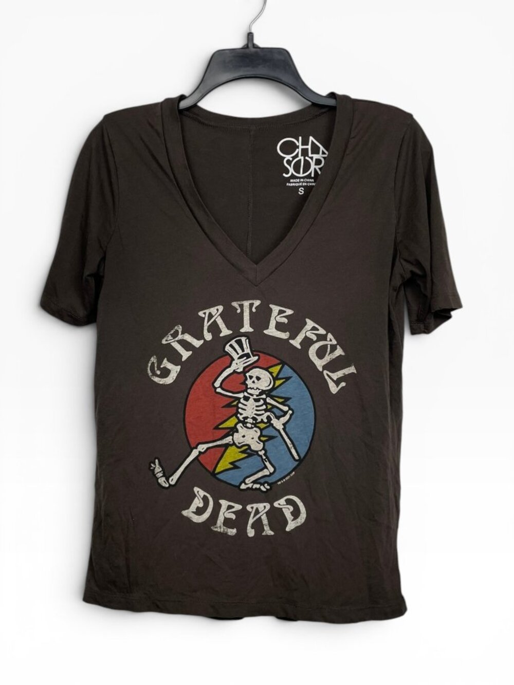 Women's Grateful Dead Chaser v-neck tee Small